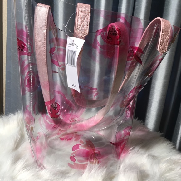 twelvenyc clear floral tote